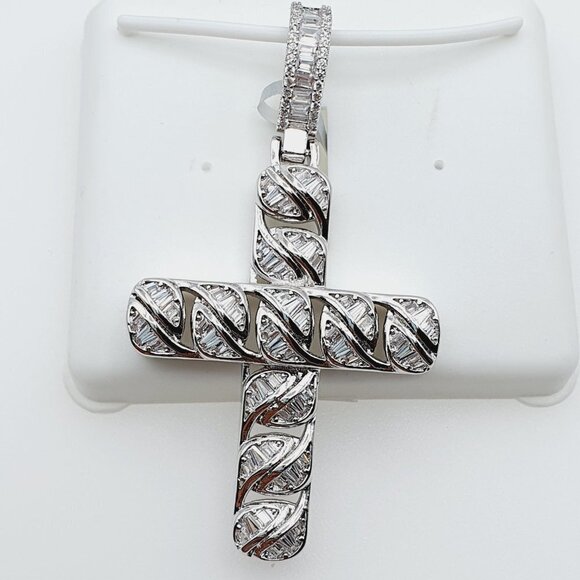 "925 Sterling Silver Plated CZ Pendant, EVBRS482 - Picture 6 of 10